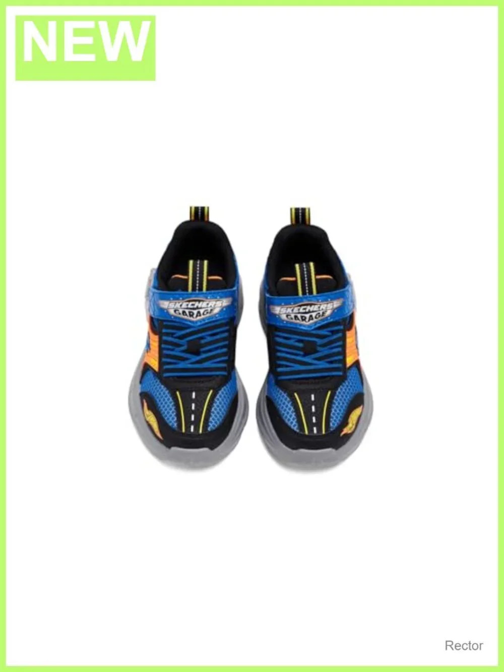 Skechers Boys Garage Sneakers with Toy Cars Adaptive Closure Athletic Shoes